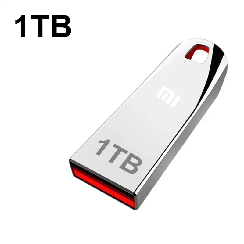 USB 2 TERABYTE Metal 3.0 Flash Drives High Speed Pendrive 1TB 512GB Usb Drive Portable SSD Memoria Usb Flash Disk TYPE-C Adapter
