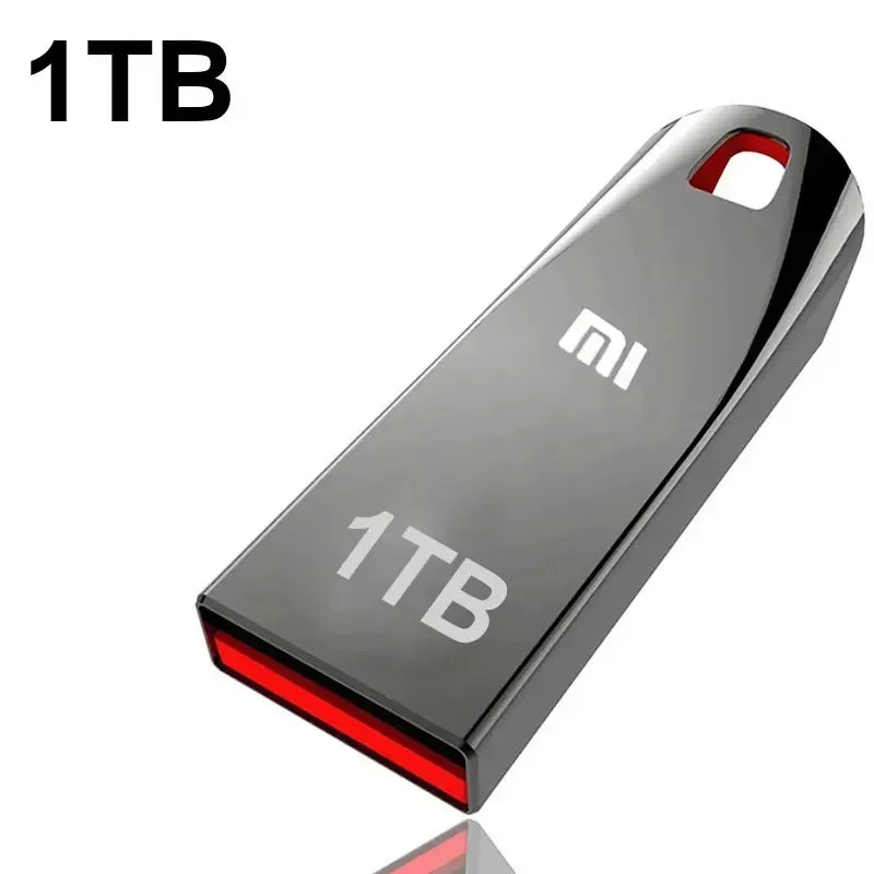 USB 2 TERABYTE Metal  3.0 Flash Drives High Speed Pendrive 1TB 512GB Usb Drive Portable SSD Memoria Usb Flash Disk TYPE-C Adapter