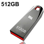 USB 2 TERABYTE Metal  3.0 Flash Drives High Speed Pendrive 1TB 512GB Usb Drive Portable SSD Memoria Usb Flash Disk TYPE-C Adapter