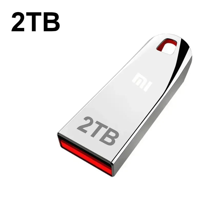 USB 2 TERABYTE Metal  3.0 Flash Drives High Speed Pendrive 1TB 512GB Usb Drive Portable SSD Memoria Usb Flash Disk TYPE-C Adapter