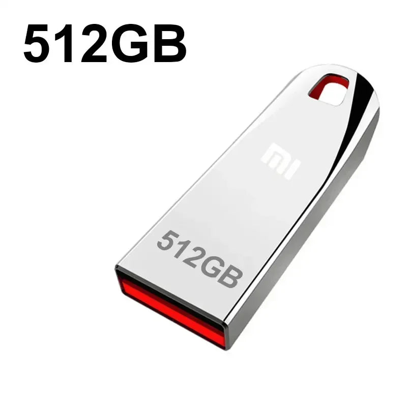 USB 2 TERABYTE Metal  3.0 Flash Drives High Speed Pendrive 1TB 512GB Usb Drive Portable SSD Memoria Usb Flash Disk TYPE-C Adapter
