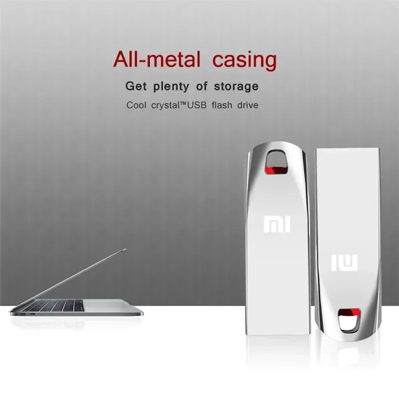 USB 2 TERABYTE Metal  3.0 Flash Drives High Speed Pendrive 1TB 512GB Usb Drive Portable SSD Memoria Usb Flash Disk TYPE-C Adapter
