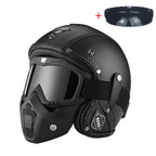 Casco Certificado Retro Abierto para Moto - Estilo Clásico Vintage, Certificado DOT, Ideal para Verano