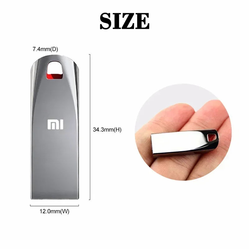 USB 2 TERABYTE Metal  3.0 Flash Drives High Speed Pendrive 1TB 512GB Usb Drive Portable SSD Memoria Usb Flash Disk TYPE-C Adapter
